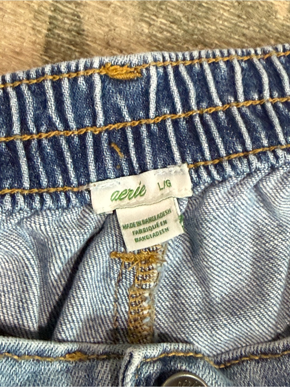 aerie Light Blue Denim Jean Shorts - Picture 4 of 4
